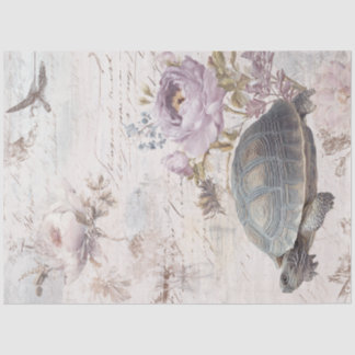 Papier Mousseline Une série de dessins de tortues vintage #7