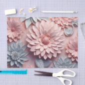 Papier Mousseline Une série de fleurs 3D Design 1 (Artisanat)