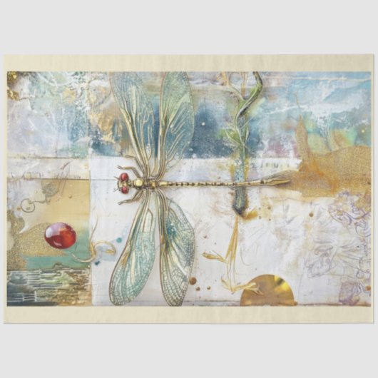 Papier Mousseline Une série de libellules artistiques Conception #11 (Recto)