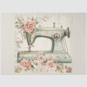 Papier Mousseline Une série de machines à coudre florales Conception