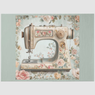 Papier Mousseline Une série de machines à coudre florales Conception