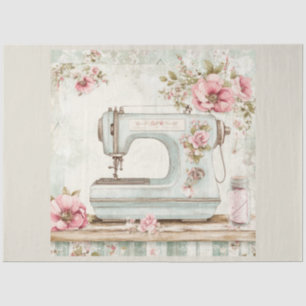 Papier Mousseline Une série de machines à coudre florales Conception