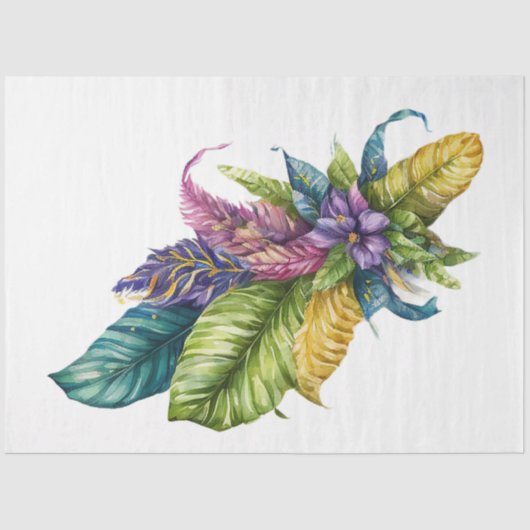 Papier Mousseline Une série de masques Mardi Gras Design 19 (Recto)