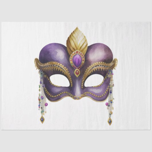 Papier Mousseline Une série de masques Mardi Gras Design 25 (Recto)