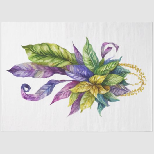 Papier Mousseline Une série de masques Mardi Gras Design 5 (Recto)