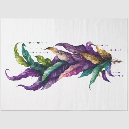 Papier Mousseline Une série de masques Mardi Gras Design 8 (Recto)