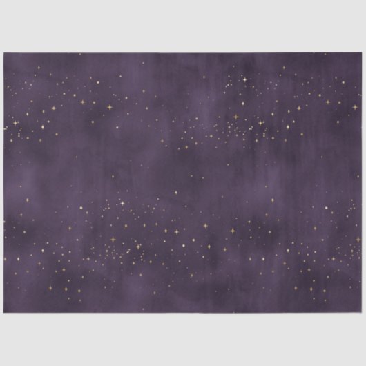 Papier Mousseline Une série de nuit violette étoilée 6 (Recto)