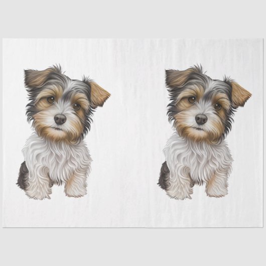Papier Mousseline Une série de petits chiens Design 30 (Recto)