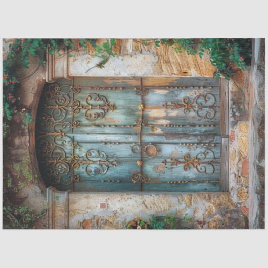 Papier Mousseline Une série de portes italienne rustique #5 (Recto)