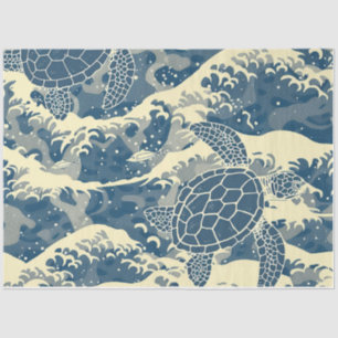 Papier Mousseline Une série de tortues marines Design 2