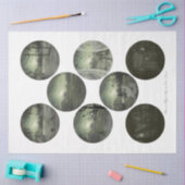 Papier Mousseline Une série d'Halloween gothique ronde Design 2 (Artisanat)