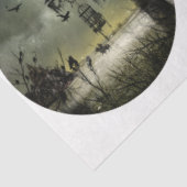 Papier Mousseline Une série d'Halloween gothique ronde Design 5 (Détail)