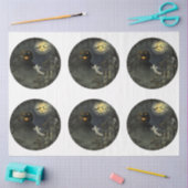 Papier Mousseline Une série d'Halloween gothique ronde Design 6 (Artisanat)