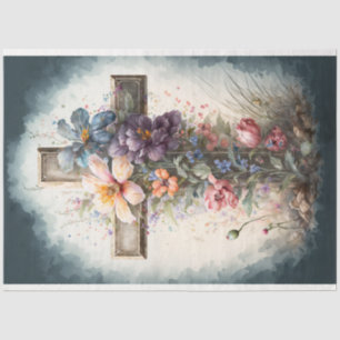 Papier Mousseline Une série Floral Cross 12