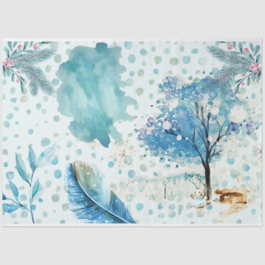 Papier Mousseline Une Série Gnome Neige Conception 4 (Recto)