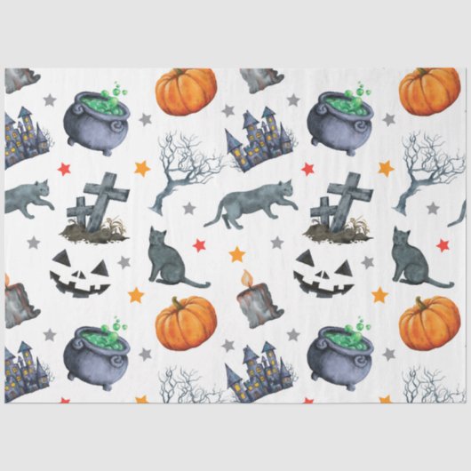 Papier Mousseline Une série Halloween Design 1 (Recto)