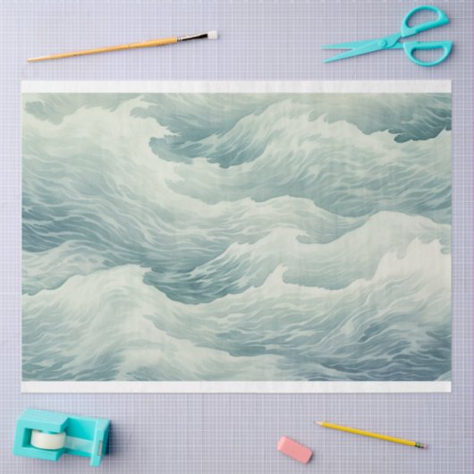 Papier Mousseline Une série Sea Design 13 (Artisanat)