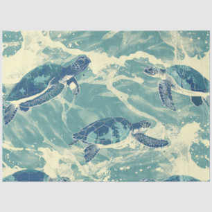 Papier Mousseline Une série Tortue de mer Design 1