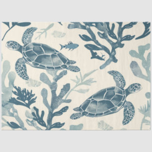 Papier Mousseline Une série Tortue de mer Design 4