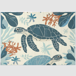 Papier Mousseline Une série Tortue de mer Design 6