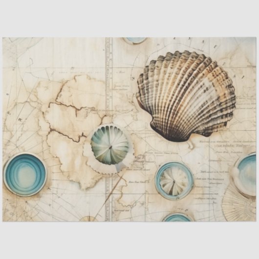 Papier Mousseline Une Shabby Chic Série Nautique Conception 9 (Recto)