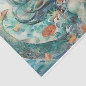 Papier Mousseline Une sirène avec le serpent de mer (Détail)