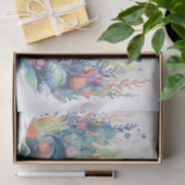 Papier Mousseline Une sirène d'aquarelle dans le récif coloré (Cadeau)