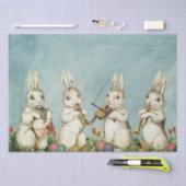 Papier Mousseline Une vieille photo de lapins de Pâques (Artisanat)