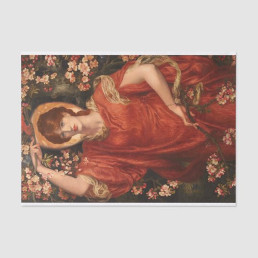 Papier Mousseline Une vision de Flammetta par Dante Gabriel Rossetti (Recto)