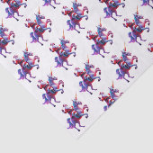 Papier Mousseline Unicorn équitation Père Noël (Détail)