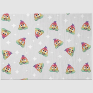 Papier Mousseline Unicorn poop motif coloré