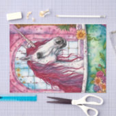 Papier Mousseline Unicorne avec oreille supplémentaire dans une baig (Artisanat)
