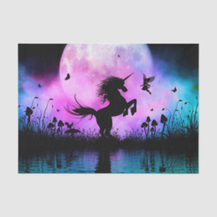 Papier Mousseline Unicorne avec peu de fée