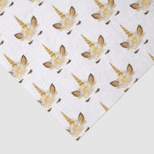 Papier Mousseline Unicorne florale d'or (Détail)