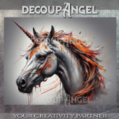 Papier Mousseline Unicorne Imaginaire -Découpage_