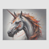 Papier Mousseline Unicorne Imaginaire -Découpage_ (Recto)
