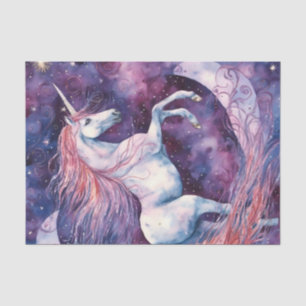 Papier Mousseline Unicorne Magique Avec Découpage Mane Rose