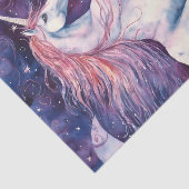 Papier Mousseline Unicorne Magique Avec Découpage Mane Rose (Détail)
