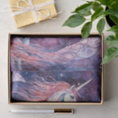 Papier Mousseline Unicorne Magique Avec Découpage Mane Rose (Cadeau)