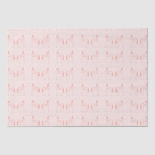 Papier Mousseline Unicorne magique rose pâle