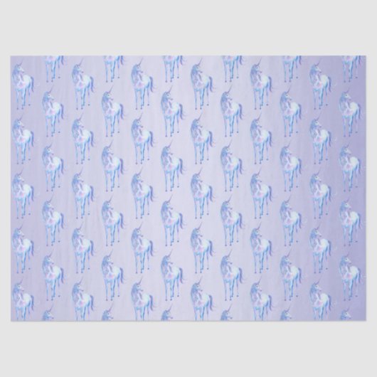 Papier Mousseline Unicorne magique violette Ombre (Recto)