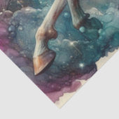 Papier Mousseline Unicorne Mystique Dans Les Nuages Imaginaire Art D (Détail)
