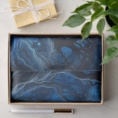 Papier Mousseline Unicorne noire en Lune Bleue (Cadeau)