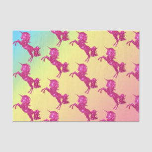 Papier Mousseline Unicorne Parties scintillant rose