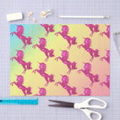 Papier Mousseline Unicorne Parties scintillant rose (Artisanat)
