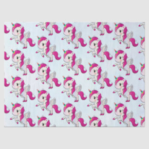 Papier Mousseline Unicorne rose mignonne avec ailes