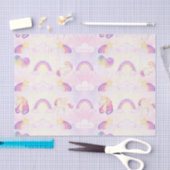 Papier Mousseline Unicornes Et Arcs-En-Ciel Pastel (Artisanat)