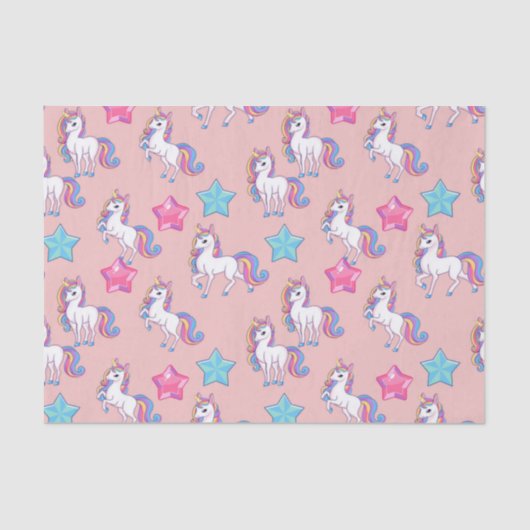 Papier Mousseline Unicornes mignonnes (Recto)