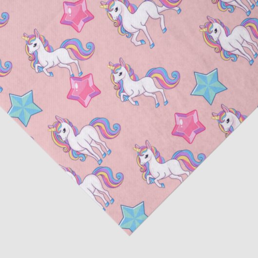 Papier Mousseline Unicornes mignonnes (Détail)