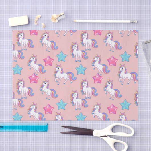 Papier Mousseline Unicornes mignonnes (Artisanat)